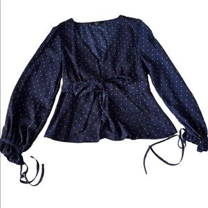 Polka dotted Blāshe long sleeve blouse